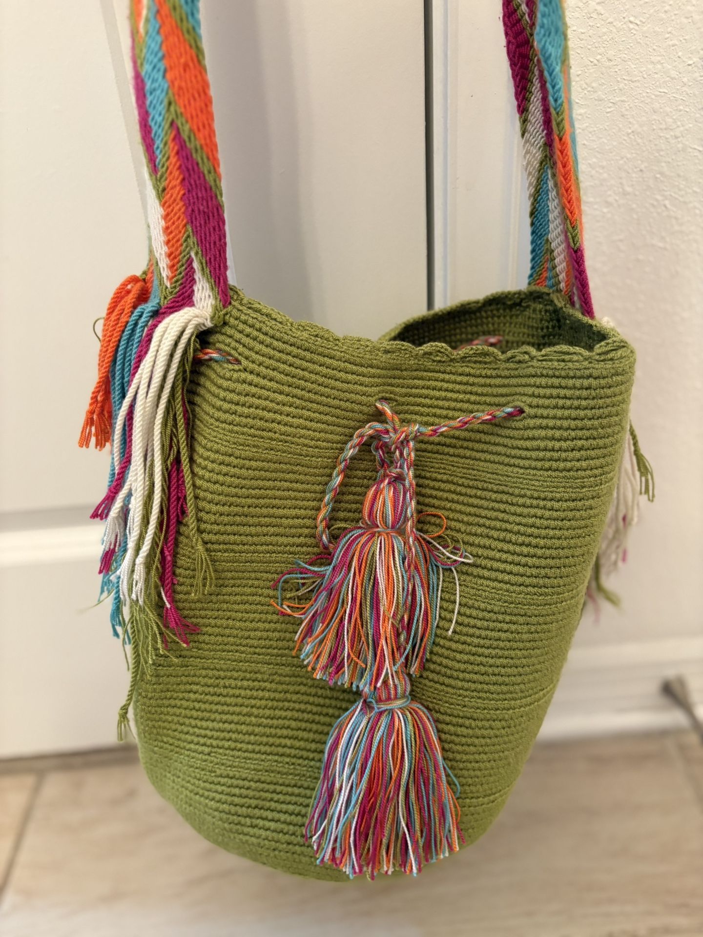 Wayuu Mochilla Green Tote Bag women’s