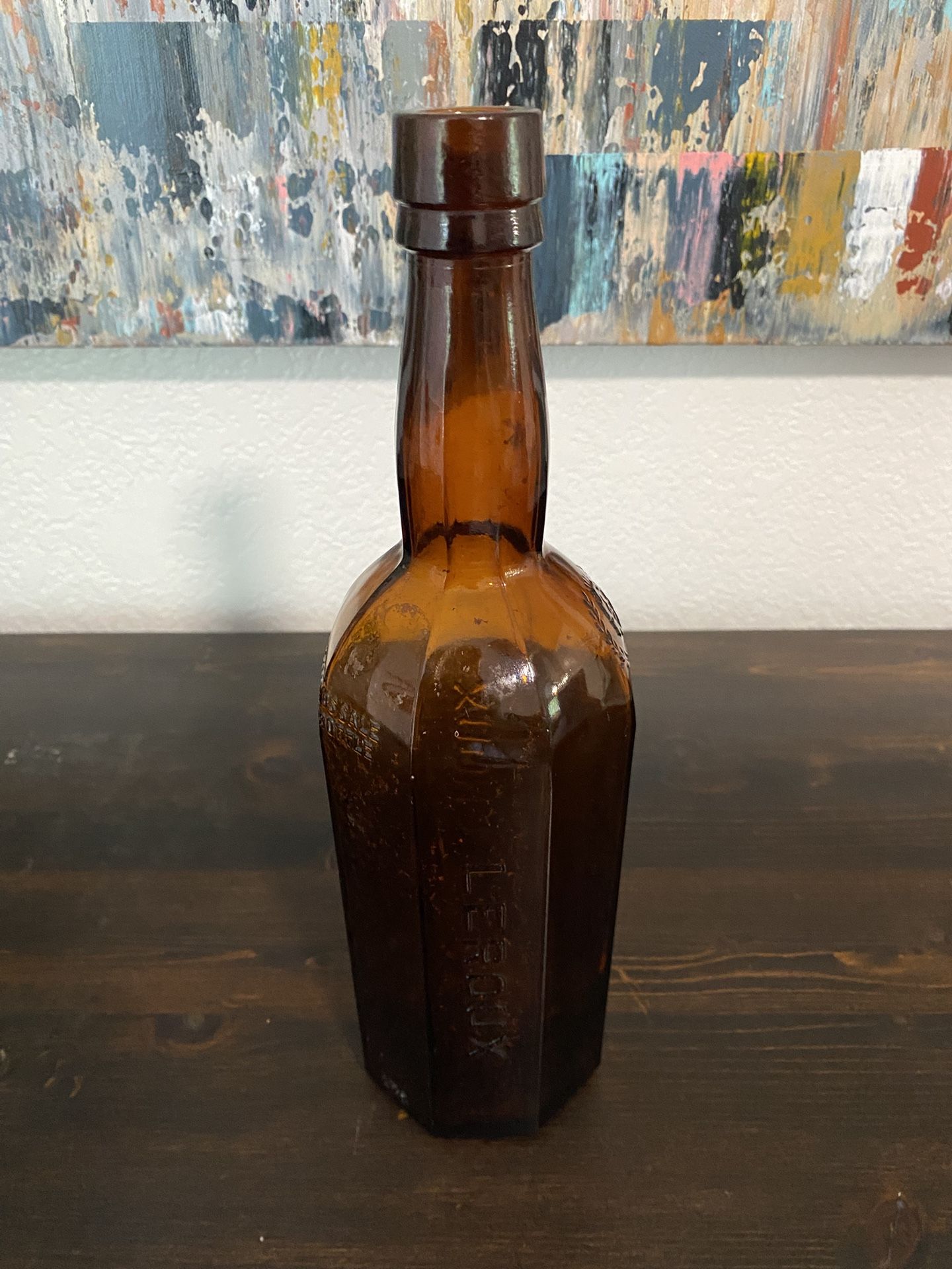 Vintage Leroux Amber Bottle