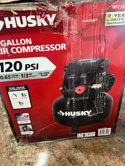 BRAND NEW 3 Gal. 120 PSI Portable Electric Oil-Free Light Duty Pancake Air Compressor with Fold Down Handle and 1-Quick Coupler