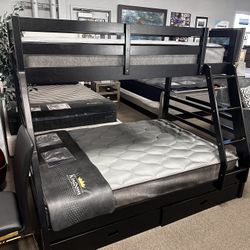 Perfect Bunk Bed Twin Over Full! $699 🖤📦