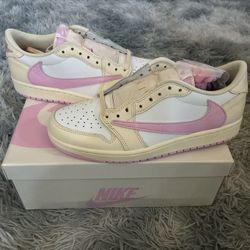 Travis Scott x Air Jordan 1 Retro Low OG ‘Shy Pink’ - Size 9 Men’s 