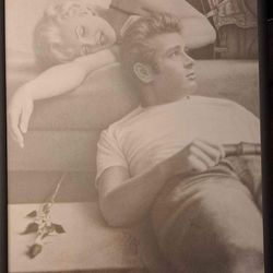 Framed print of James Dean and Marilyn Monroe  (24×36)