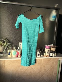 Teal Body Con Dress
