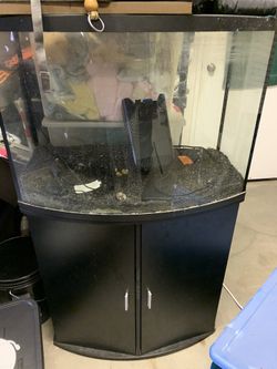Bow Front Fish Tank With Stand 