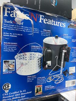 Masterbuilt Turk N Surf Electric Turkey Fryer & Seafood Boil Kettle Counter Top