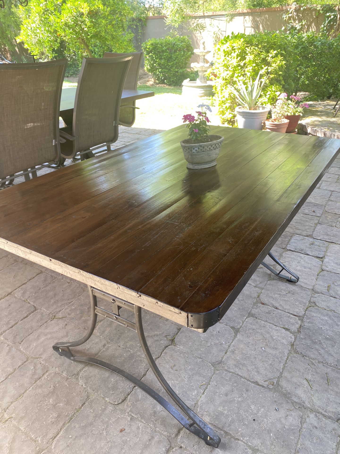 Wood And Metal Kitchen Table/Desk