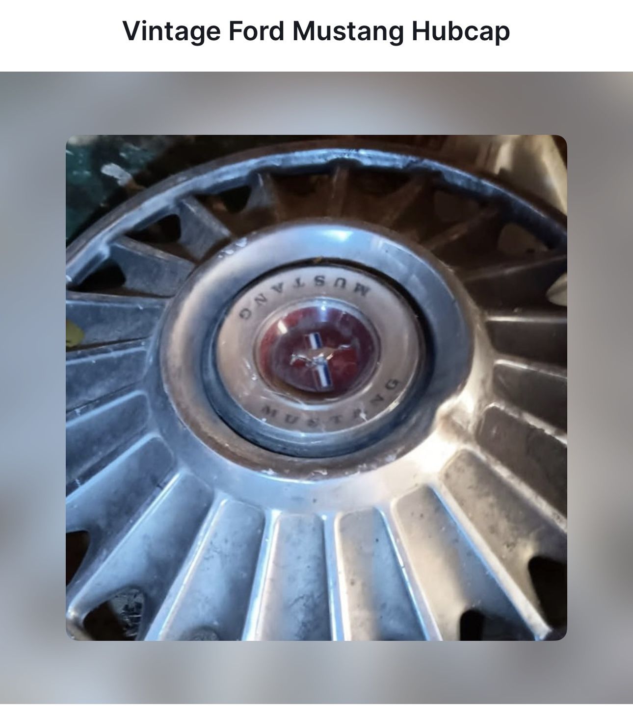 Vintage Ford Mustang Hubcap—1967-68