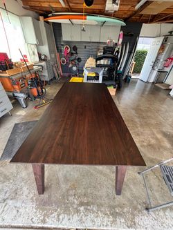 Crate and Barrel Walnut Dining Table