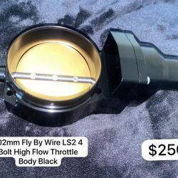 102mm Fly By Wire LS2 4 Bolt High Flow Throttle Body Black/ Silver 