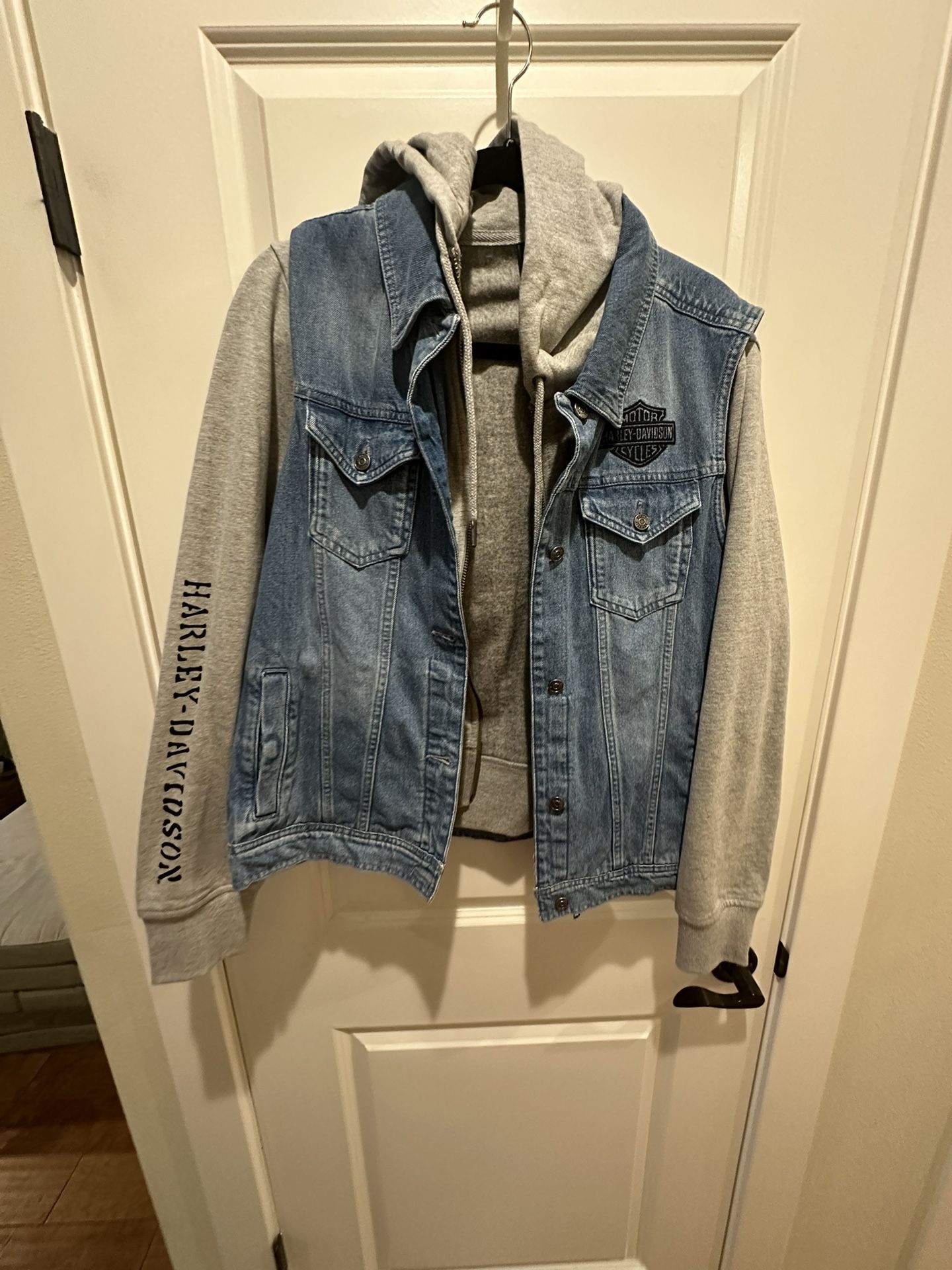 Harley Davidson Jean Jacket Hoodie