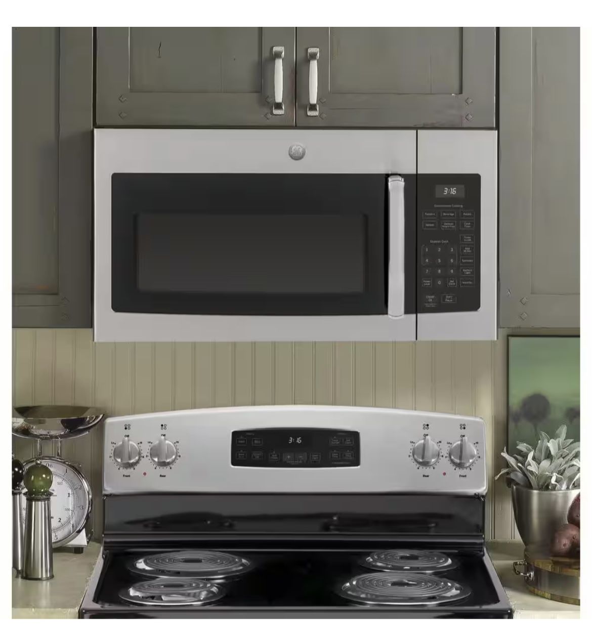 GE 1.6 cu. ft. Over-the-Range Microwave in Stainless Steel