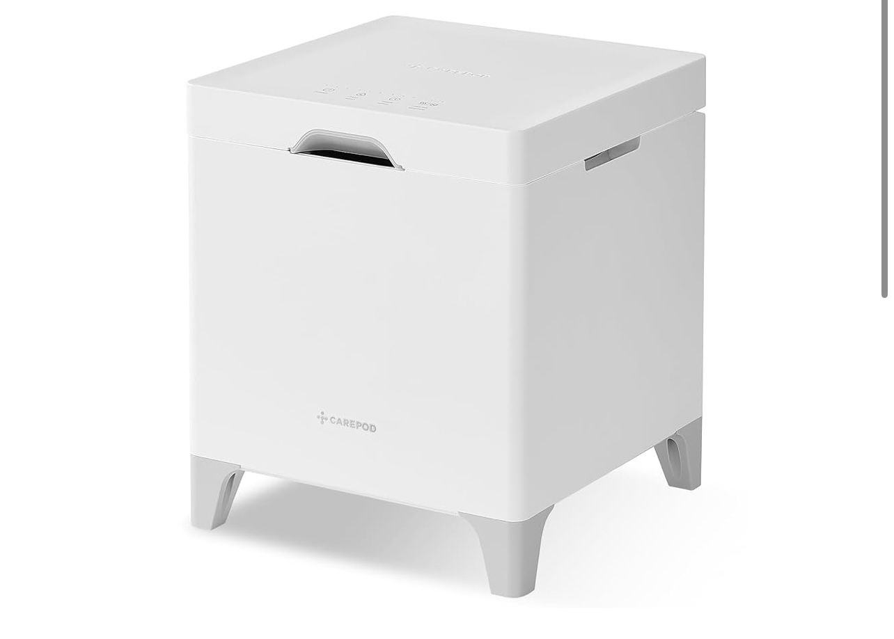 Carepod Cube Plus X50V Stainless Steel Self-Sanitizing Hybrid Cold/Warm Mist Humidifier, Easy Clean for Larger Room 4.2 liters, Only 3 Washable Parts,