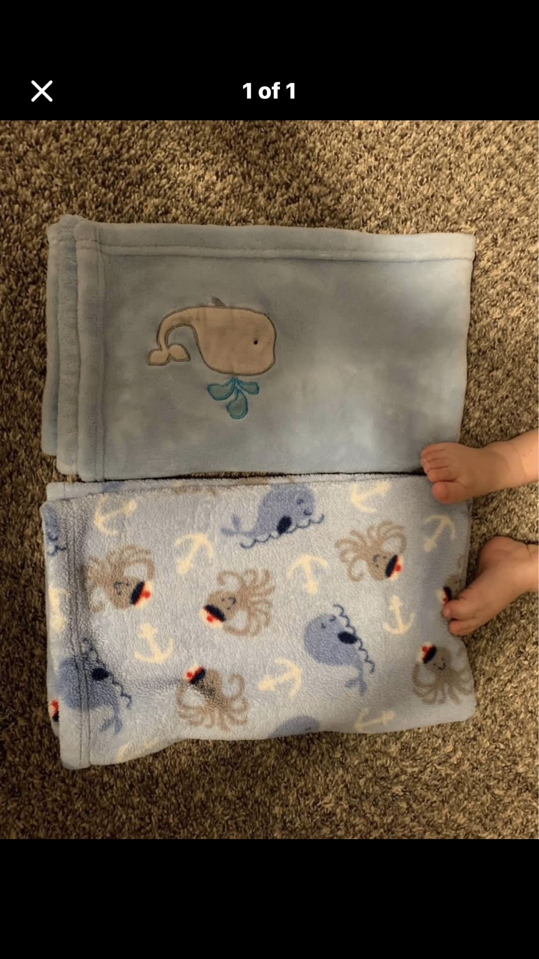 Baby Boy Blankets Lot