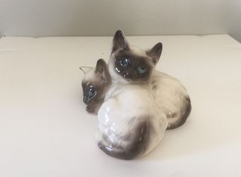Vintage Siamese Cat Figurine Siamese Cat Cat Figurines Made in
