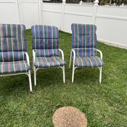 3 Outside Chairs In Good Condition