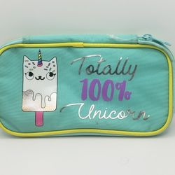 "totally 100% Unicorn" themed pencil case / bag