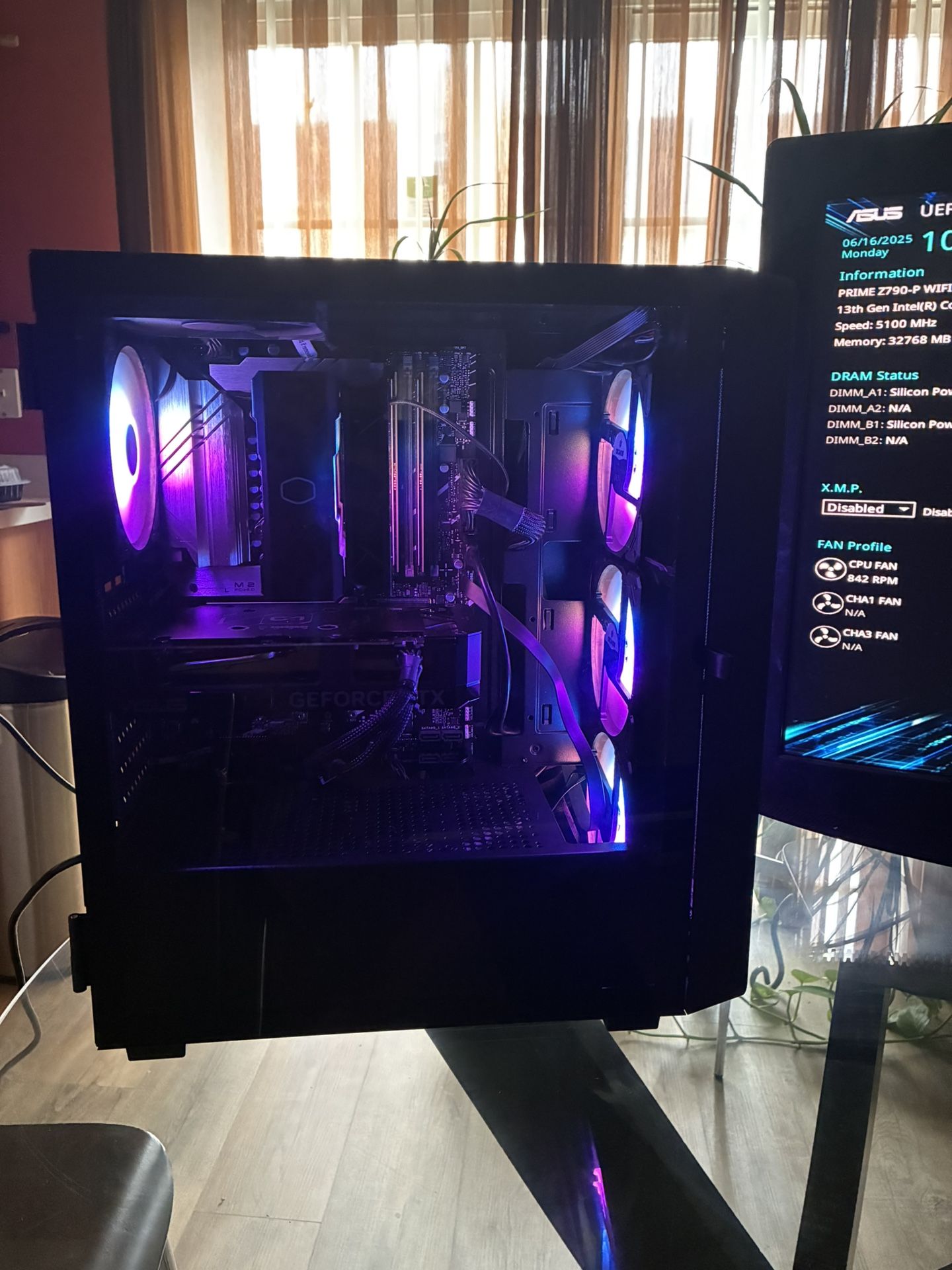 Powerful Gaming PC -RTX 4060 Ti, i5-13600K, ASUS Z790, 32GB DDR5, RGB LED Remote