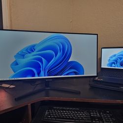 Samsung -34" ViewFinity S5 Ultrawide QHD 100Hz AMD FreeSync Monitor with HDR10 (DisplayPort, HDMI) - Black