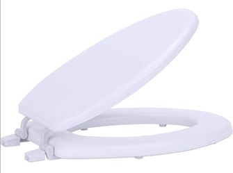Brand New Soft Cushioned Elongated Toilet Seat – White