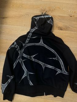 【NAMED COLLECTIVE】THORN RHINESTONE ZIP HOODIE THORN RHINESTONE ZIP HOODIE BLACK – NAMED COLLECTIVE®