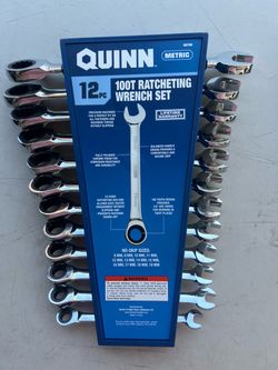 Quinn 12-Piece Metric Ratcheting Wrench Set