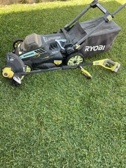 Ryobi Lawnmower And String Trimmer