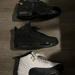 Jordan's 4s and 12s and Nike air max 95