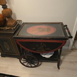 Japanese  Barcart,  Hand  Painted.