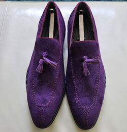 NEW Men's Royal Purple Tassel Loafers - Size 14 Narrow - $45