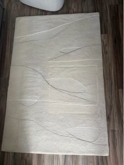 4' x 6' Hand-Tufted Wool Area Rug – Ivory/Wool White