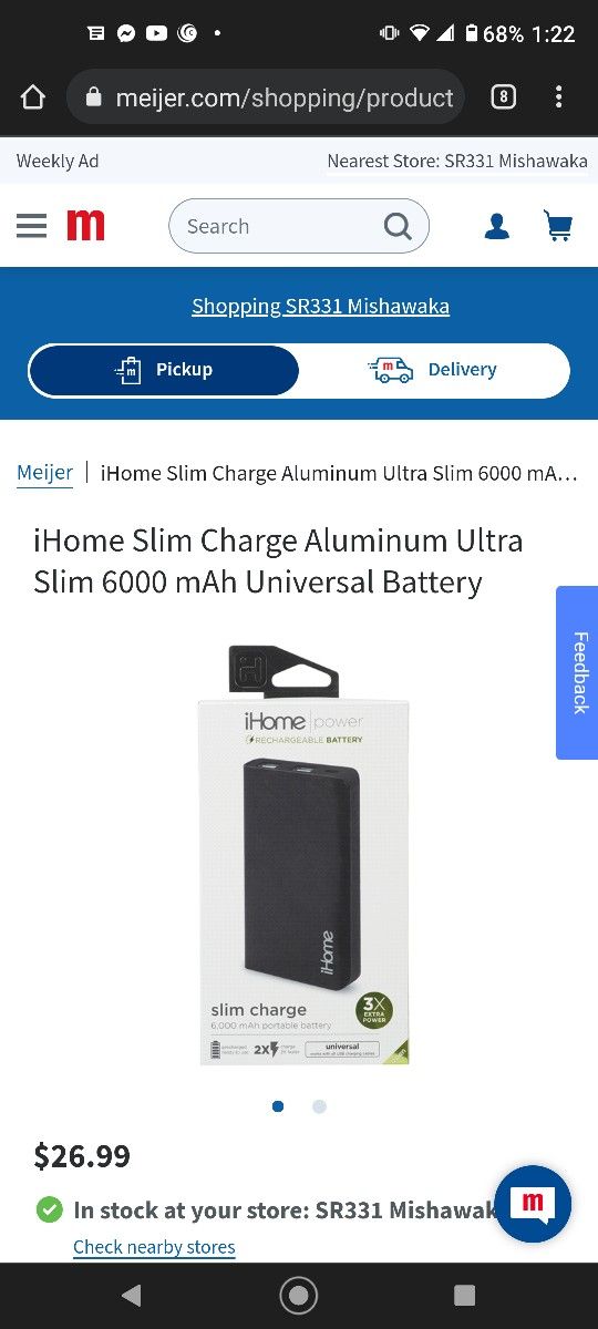 iHome Rechargeable Battery 🔋 Slim Charge