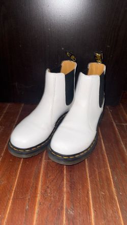 Dr Martens 2976 Smooth Slip On Chelsea Boot White