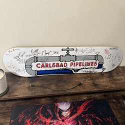 Carlsbad Pipelines Signed Skateboard