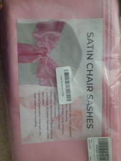Pink Satin Chair Sashes