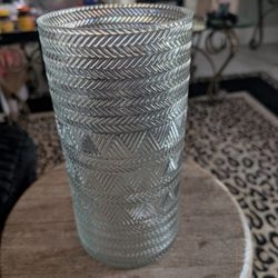 Glass Vase.   10 Inches