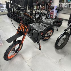 Tuttio Electric Dirt Bike 37MPH! Finance For $150 Down Payment!!