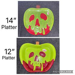 Disney Villains Evil Queen Poison Apple Platters NEW