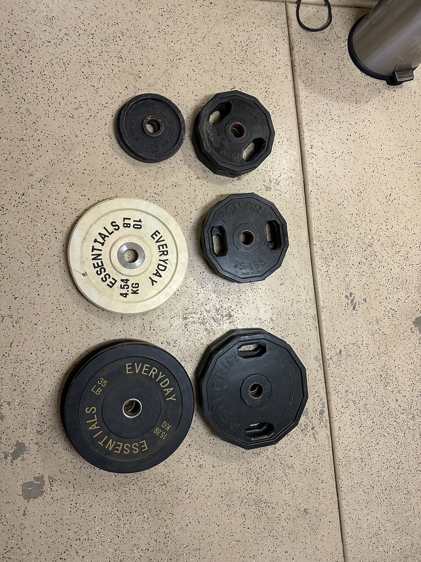 Iron Grip Olympic Weights & Ethos Weight Wall Rack