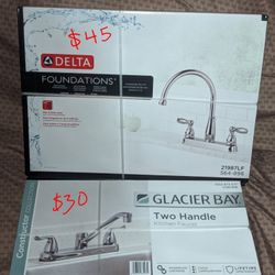 2 Handle Chrome Kitchen Faucets 