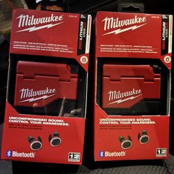 Milwaukee Job site Bluetooth Ear Buds M18 Lithium Ion Battery 