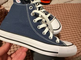 New converse with box high top blue men 4 women’s 6