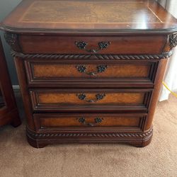 Night Stand With Light Underneath 33x30 Good Condition Changing My Decor, It’s Heavy