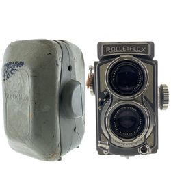 Rolleiflex 4x4 TLR Film Camera 2.8f / 60 Heidosmat F/3.5 Schneider Kreuznach