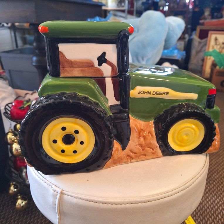 John Deere Tractor Cookie Jar w/ Original Box

