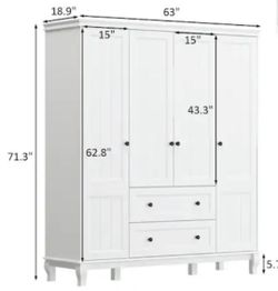 BRAND NEW IN BOX WARDROBE CLOSET WITH DRAWERS