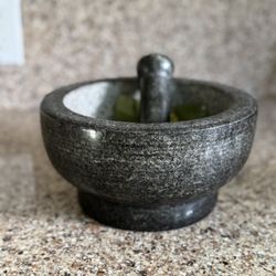 Polished Natural Stone Mortar And Pestle 