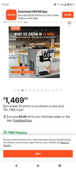 Soft Serve Ice Cream Machine 