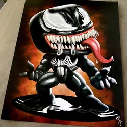 Venom Marvel Funko Style Print