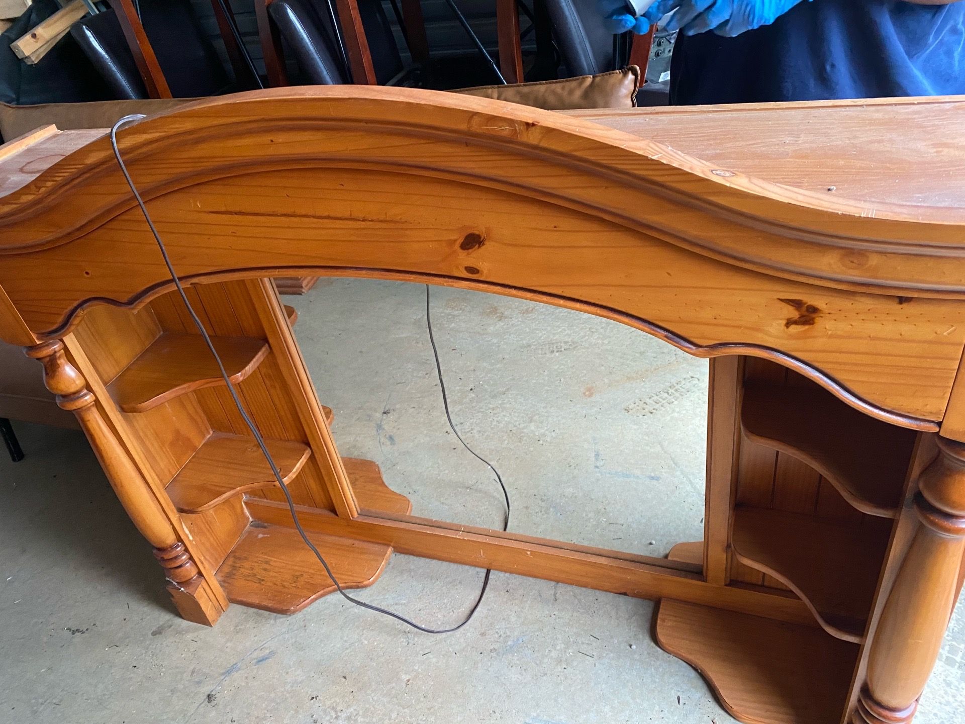 Ashley Oak dresser mirror
