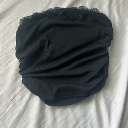 SHEIN, Black Cropped Tub Top,Size Medium 
